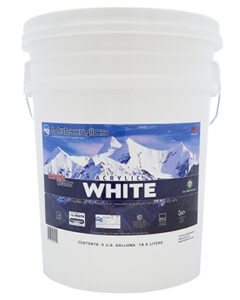 extreme weather acrylic white bucket top coat