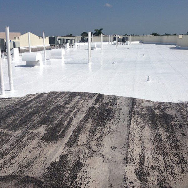 Silicone before and after silicone roof coating